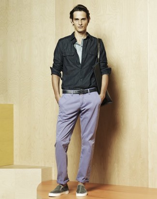 С чем носить серые слипоны мужчине