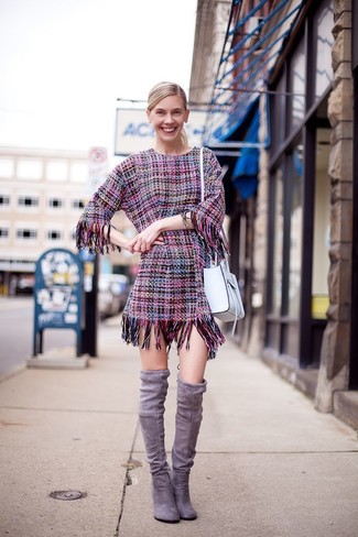 С чем носить серые замшевые ботинки женщине