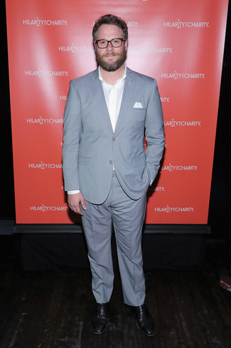 Какие оксфорды носить с серым костюмом