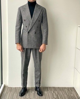 Какие оксфорды носить с серым костюмом