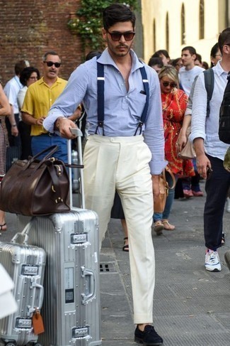 С чем носить серый чемодан мужчине