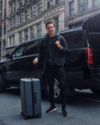 С чем носить серый чемодан мужчине
