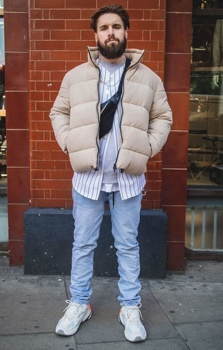 Какие рубашки с длинным рукавом носить с серым свитшотем мужчине