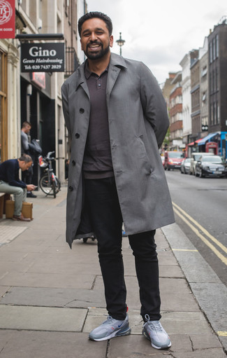 Как носить серую майку с черными джинсами мужчине