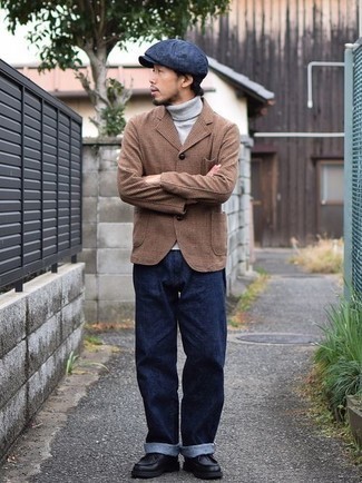 Какие пиджаки носить с серой водолазкой мужчине