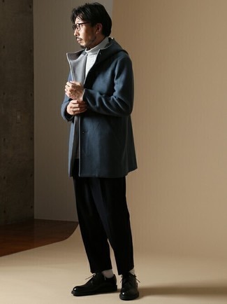 Какие туфли дерби носить с серой водолазкой