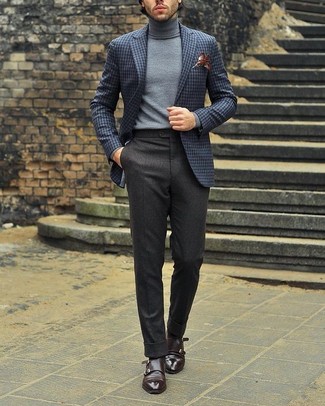 Какие монки носить с серой водолазкой