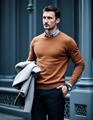 С чем носить серый шерстяной пиджак мужчине