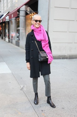 С чем носить серые шерстяные классические брюки женщине