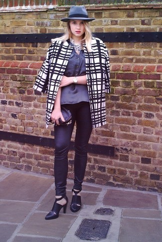 С чем носить серую шерстяную шляпу женщине