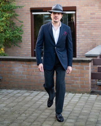 С чем носить серую шерстяную шляпу мужчине