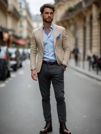 С чем носить серые шерстяные брюки мужчине