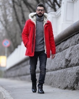 С чем носить серую шерстяную водолазку мужчине