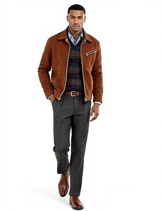 Как носить куртку харрингтон с классическими брюками