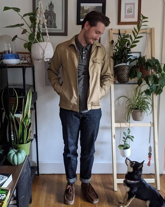 Как носить куртку харрингтон с джинсами