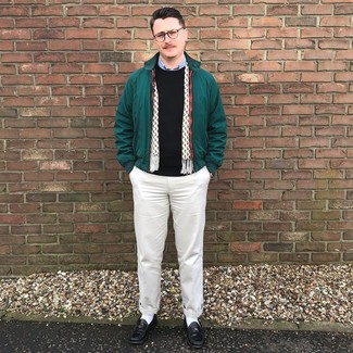 Как носить куртку харрингтон с лоферами