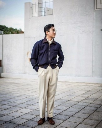 Как носить куртку харрингтон с лоферами