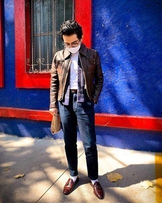 Как носить куртку харрингтон с лоферами