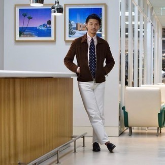 Как носить куртку харрингтон с лоферами