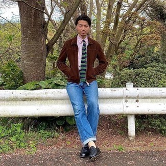 Как носить куртку харрингтон с лоферами