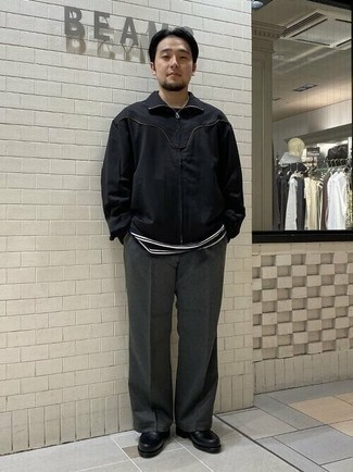 Как носить куртку харрингтон с лоферами