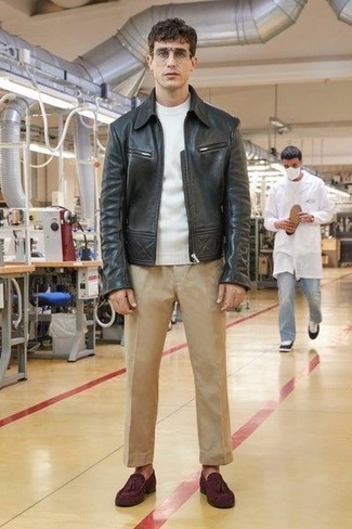 Как носить куртку харрингтон с лоферами