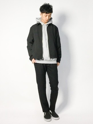 Как носить куртку харрингтон с слипонами