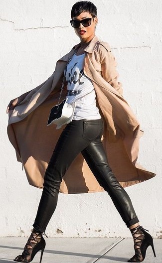 Как носить босоножки на каблуке с плащом