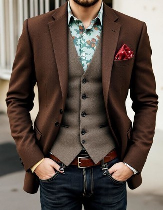 С чем носить пальто с узором "в ёлочку" мужчине