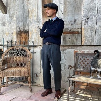 С чем носить кепку с узором "в ёлочку" мужчине