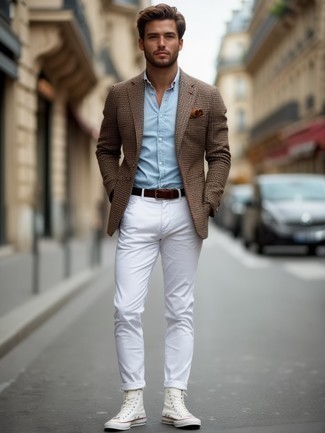 Как носить высокие кеды с пиджаком мужчине