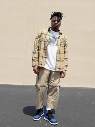 Как носить высокие кеды с брюками карго