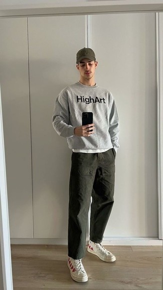 С чем носить высокие кеды мужчине