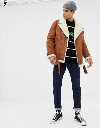 С чем носить высокие кеды мужчине зима