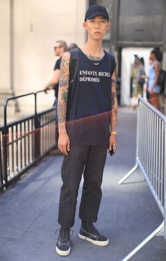 С чем носить высокие кеды подросткам мужчине