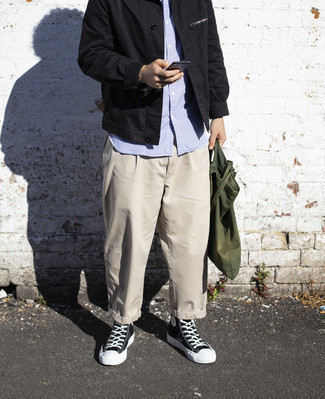 С чем носить высокие кеды мужчине весна