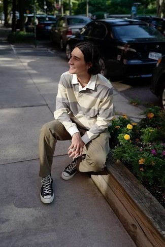 С чем носить высокие кеды мужчине осень