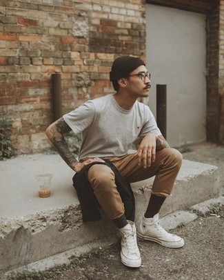 С чем носить высокие кеды мужчине весна