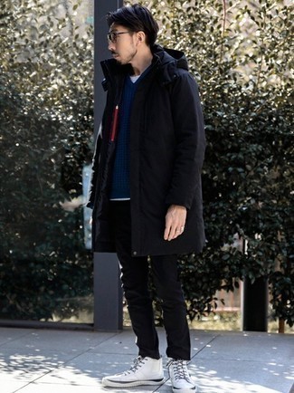 С чем носить высокие кеды мужчине осень