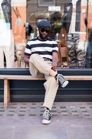 С чем носить высокие кеды мужчине осень