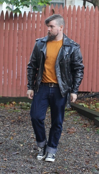 С чем носить высокие кеды мужчине осень