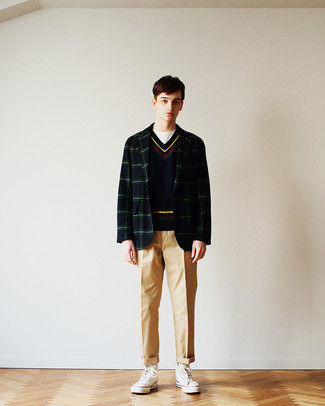 С чем носить высокие кеды мужчине осень