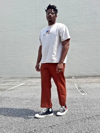 С чем носить высокие кеды мужчине в жару