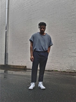 С чем носить высокие кеды мужчине в жару