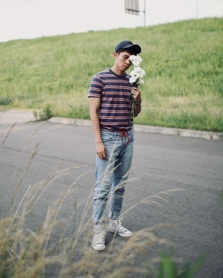 С чем носить высокие кеды мужчине в жару