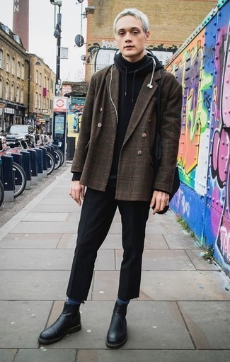 Как носить худи с пиджаком мужчине