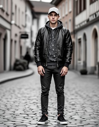 Как носить худи с бомбером мужчине