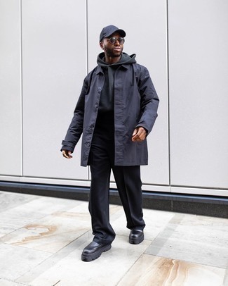 Как носить худи с дождевиком мужчине