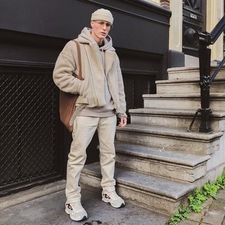 Как носить худи с короткой дубленкой мужчине