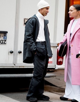 Как носить худи с водолазкой мужчине